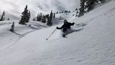 Joerg Koenigstorfer telemarking in Utah (USA)