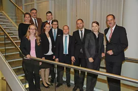 TUM Präsident Herrmann und Preisträger
